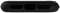 Eine schwarze Fernbedienung mit drei länglichen Tasten auf der Vorderseite, horizontal angeordnet.