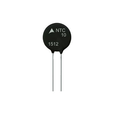 NTC-Widerstand mit der Aufschrift 'NTC 10' und '1512'. Hat zwei Drähte zur elektrischen Verbindung.
