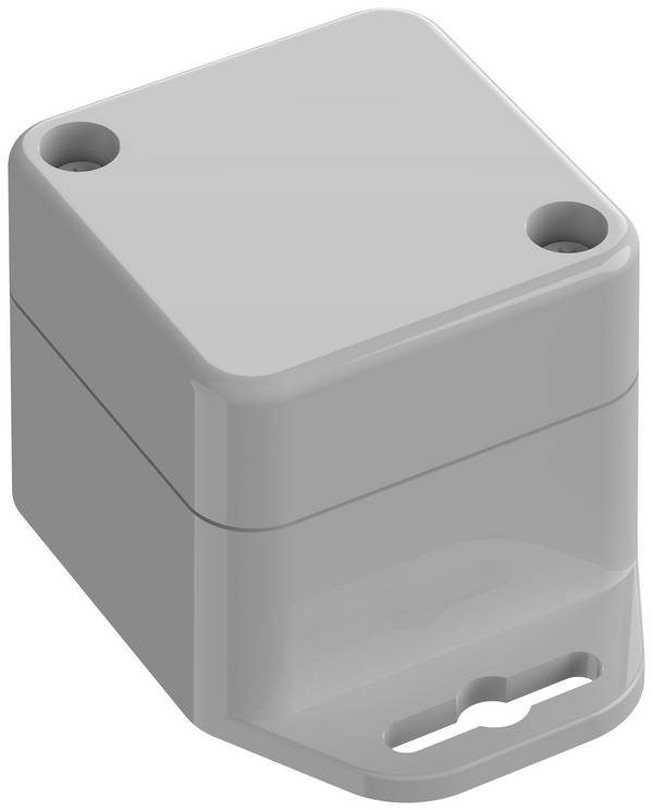 TRU COMPONENTS TC-10860368 Flansch-Gehäuse 44.80 x 44.80 x 40.10 Polycarbonat Lichtgrau 1 St.