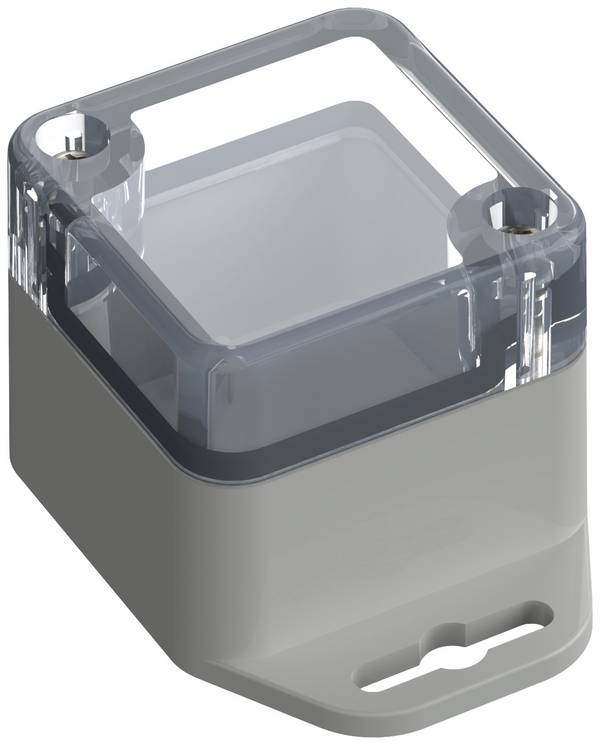 TRU COMPONENTS TC-10860380 Flansch-Gehäuse 44.80 x 44.80 x 40.10 ABS-PC Lichtgrau 1 St.