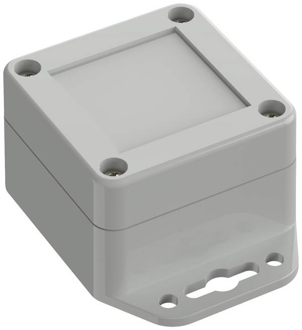 TRU COMPONENTS TC-10860396 Flansch-Gehäuse 60 x 60 x 40.10 Polycarbonat Lichtgrau 1 St.