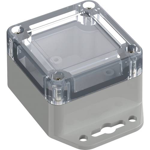 TRU COMPONENTS TC-10860408 Flansch-Gehäuse 60 x 60 x 40.10 ABS-PC Lichtgrau 1 St.