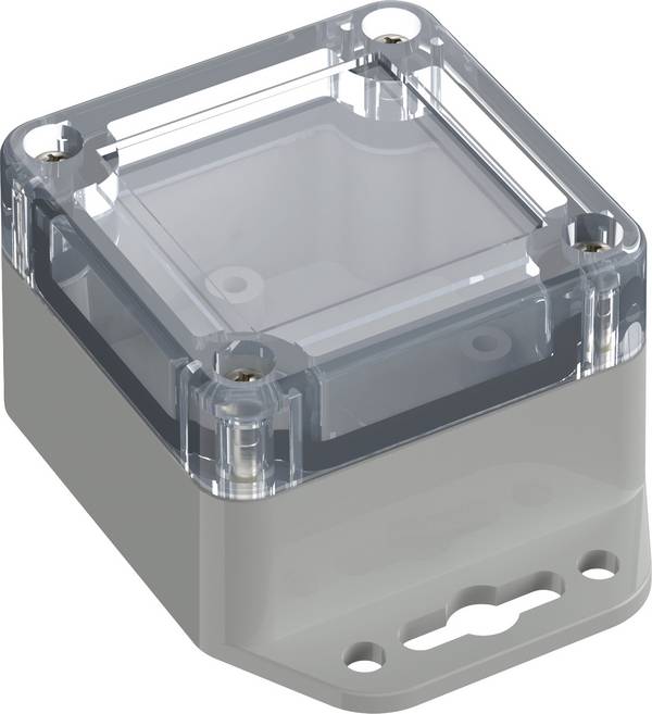 TRU COMPONENTS TC-10860408 Flansch-Gehäuse 60 x 60 x 40.10 ABS-PC Lichtgrau 1 St.
