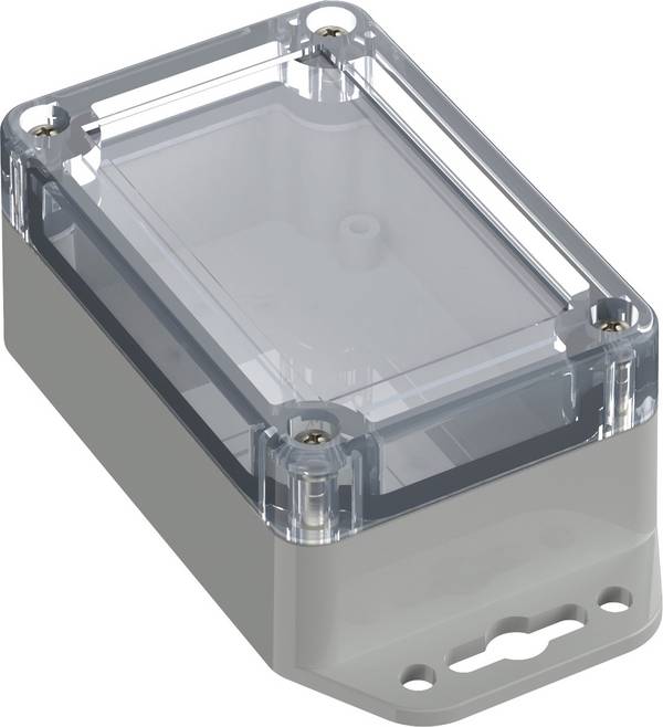 TRU COMPONENTS TC-10860436 Flansch-Gehäuse 90 x 60 x 39.90 ABS-PC Lichtgrau 1 St.