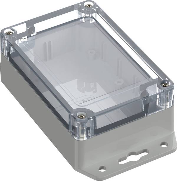 TRU COMPONENTS TC-10860492 Flansch-Gehäuse 105 x 70 x 40 Polycarbonat Lichtgrau 1 St.