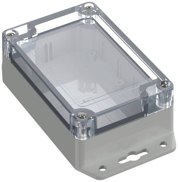 TRU COMPONENTS TC-10860496 Flansch-Gehäuse 105 x 70 x 40 ABS-PC Lichtgrau 1 St.