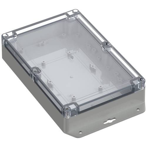 TRU COMPONENTS TC-10860984 Flansch-Gehäuse 209.70 x 139.80 x 45.10 Polycarbonat Lichtgrau 1 St.