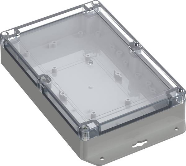 TRU COMPONENTS TC-10860992 Flansch-Gehäuse 209.70 x 139.80 x 45.10 ABS-PC Lichtgrau 1 St.