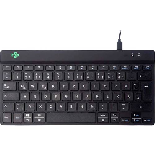 Thumbnail - R-GO Tools Compact Break Kabelgebunden Tastatur Deutsch, QWERTZ Schwarz Ergonomisch