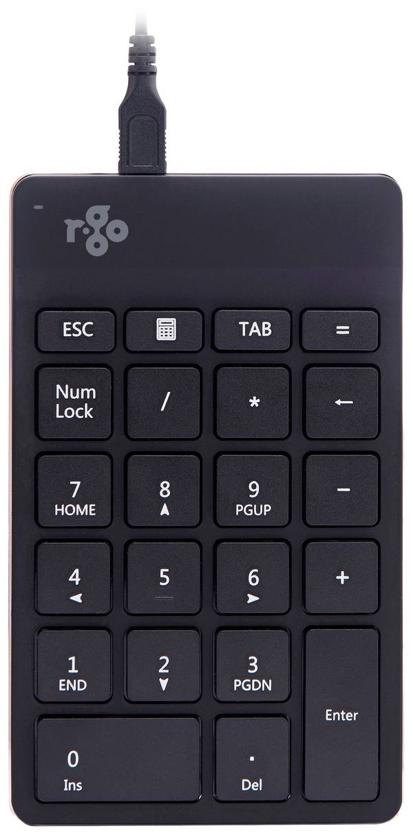 R-GO Tools Numpad Break Kabelgebunden Nummernblock Ergonomisch Schwarz