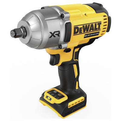 Akkuschlagschrauber mit gelbem und schwarzem Gehäuse, DeWalt-Logo sichtbar. Hochleistungswerkzeug für Schraubarbeiten.