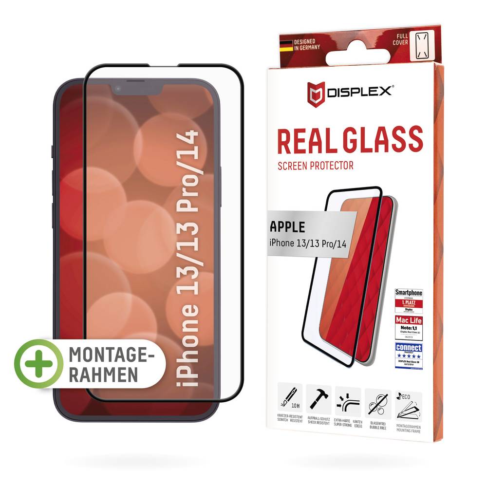 DISPLEX Real Glass 1702 Screenprotector (glas) Geschikt voor: iPhone 13, iPhone 13 Pro, iPhone 14 1 