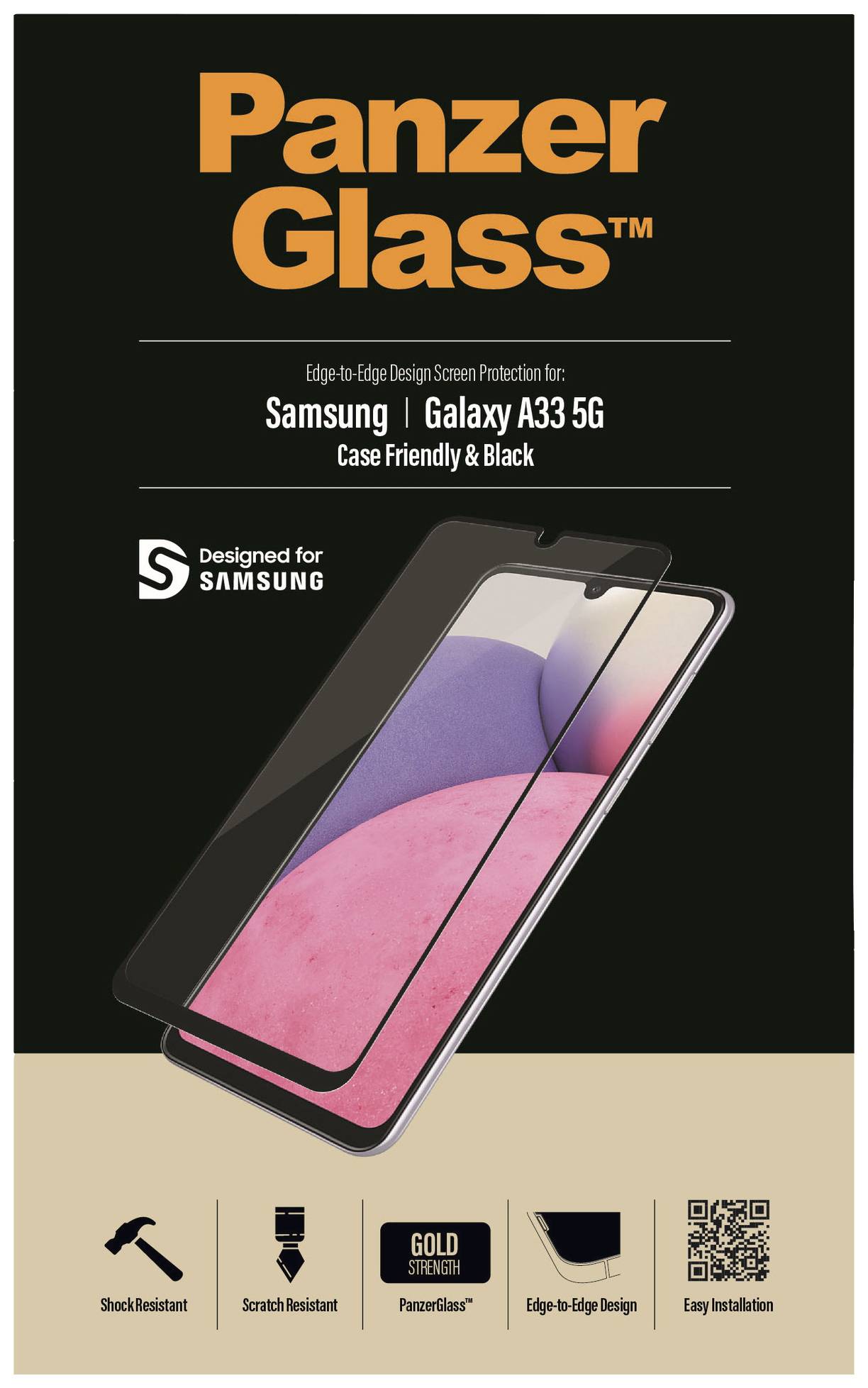 PANZERGLASS Samsung Galaxy A33 5G CF, Black