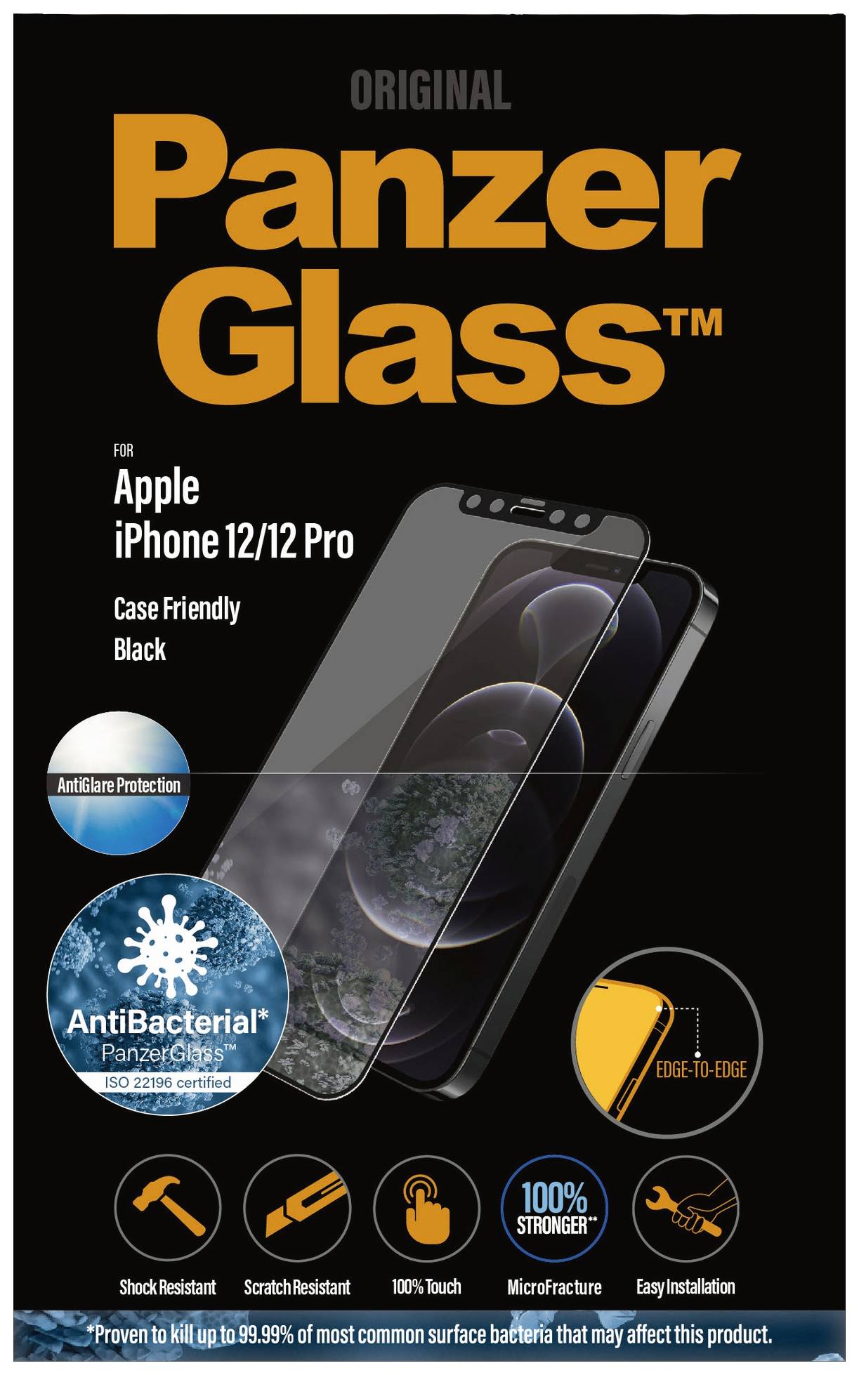 PANZERGLASS E2E iPhone 6.1? CF Anti-Glare Antibakteriell Black