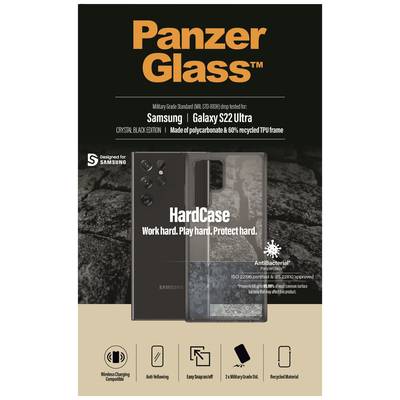 PanzerGlass HardCase Backcover Samsung Galaxy S22 Ultra Transparent, Schwarz