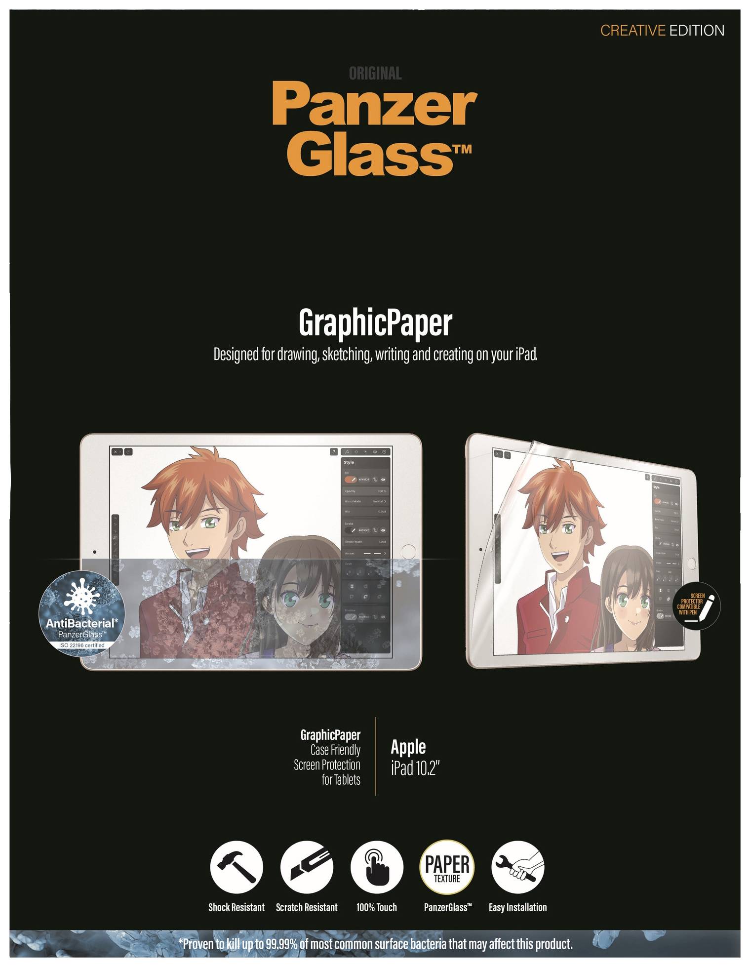 PANZERGLASS Apple iPad 10,2\" CF GraphicPaper AB