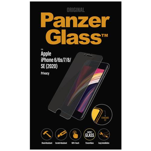 PanzerGlass Privacy Displayschutzglas mit Blickschutz Apple iPhone SE (Gen.3, 2022), iPhone SE (Gen.2, 2020), iPhone 8, ...