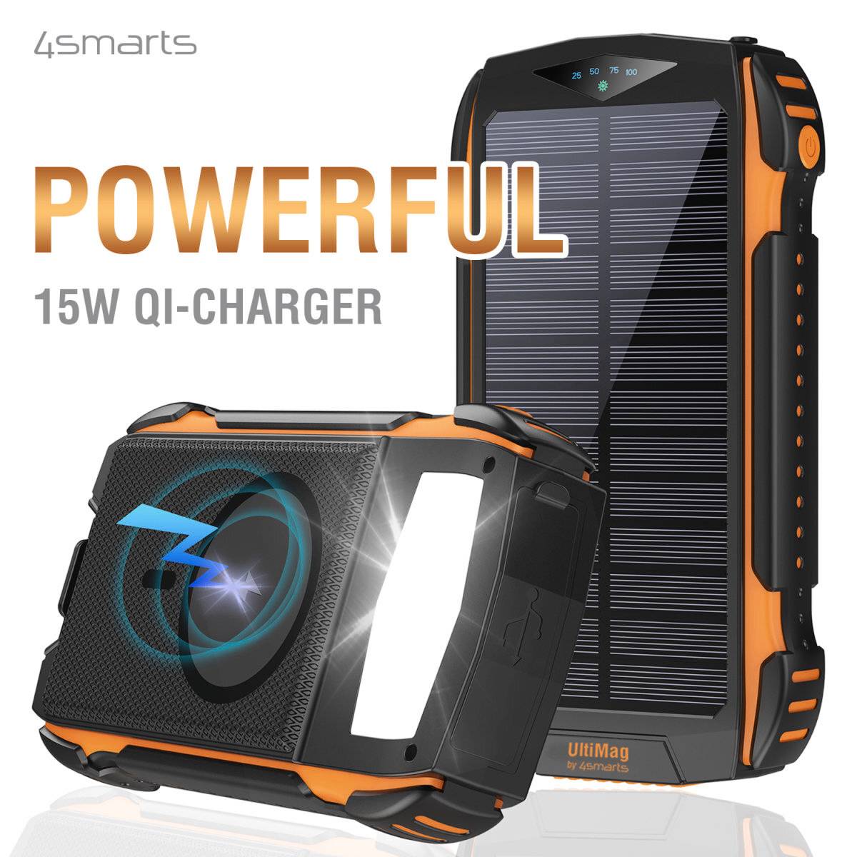 4Smarts TitanPack UltiMag Solar Powerbank 20000 mAh USB PD 3.0, Qi Wireless Charging, Quick Charge 3.0 LiPo Wireless Cha-3