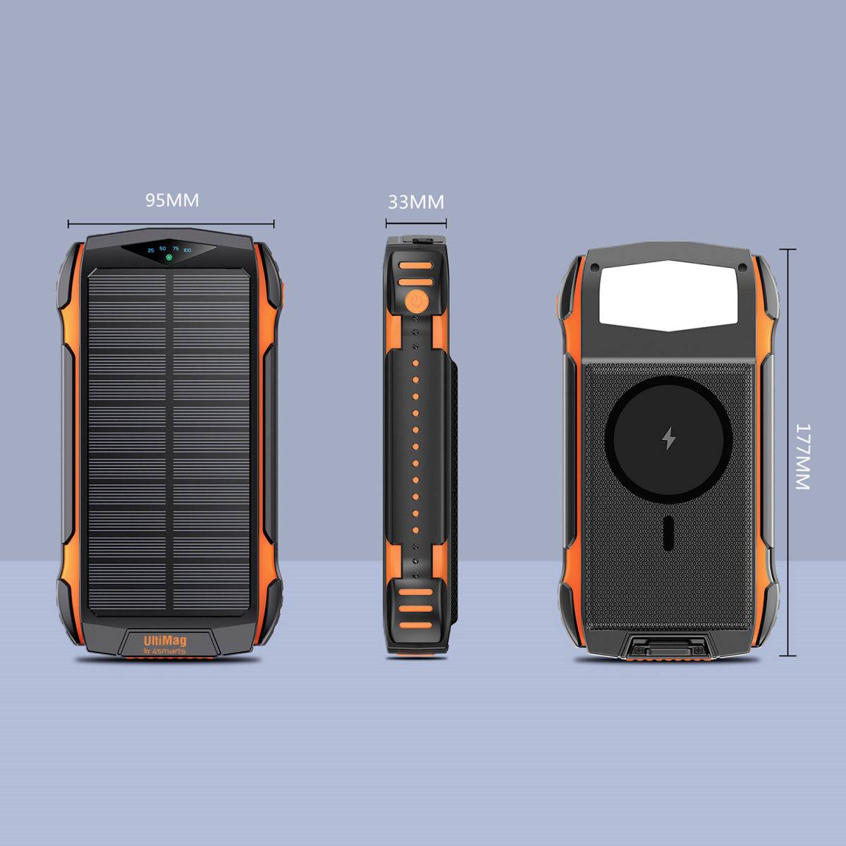 4Smarts TitanPack UltiMag Solar Powerbank 20000 mAh USB PD 3.0, Qi Wireless Charging, Quick Charge 3.0 LiPo Wireless Cha-5