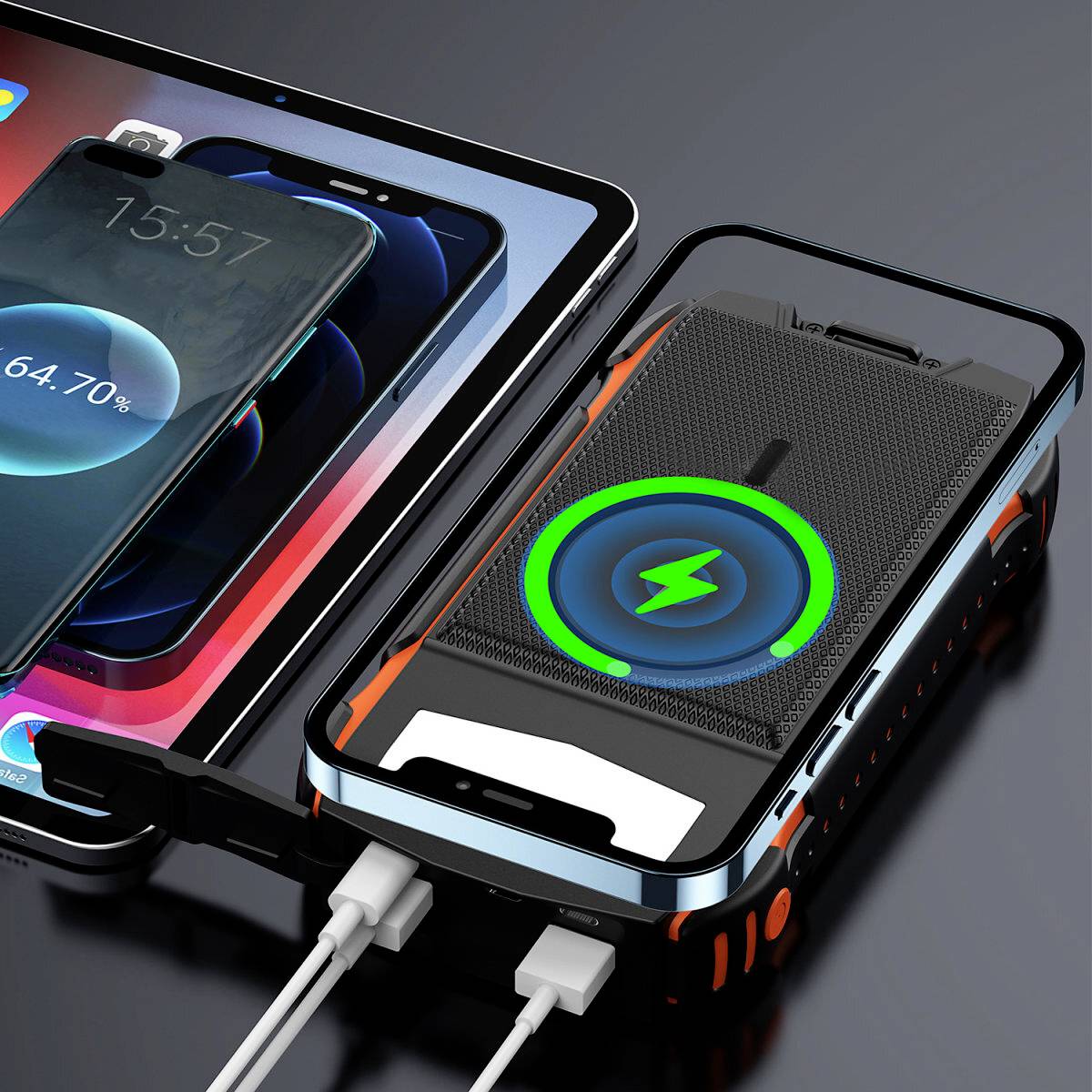 4Smarts TitanPack UltiMag Solar Powerbank 20000 mAh USB PD 3.0, Qi Wireless Charging, Quick Charge 3.0 LiPo Wireless Cha-1