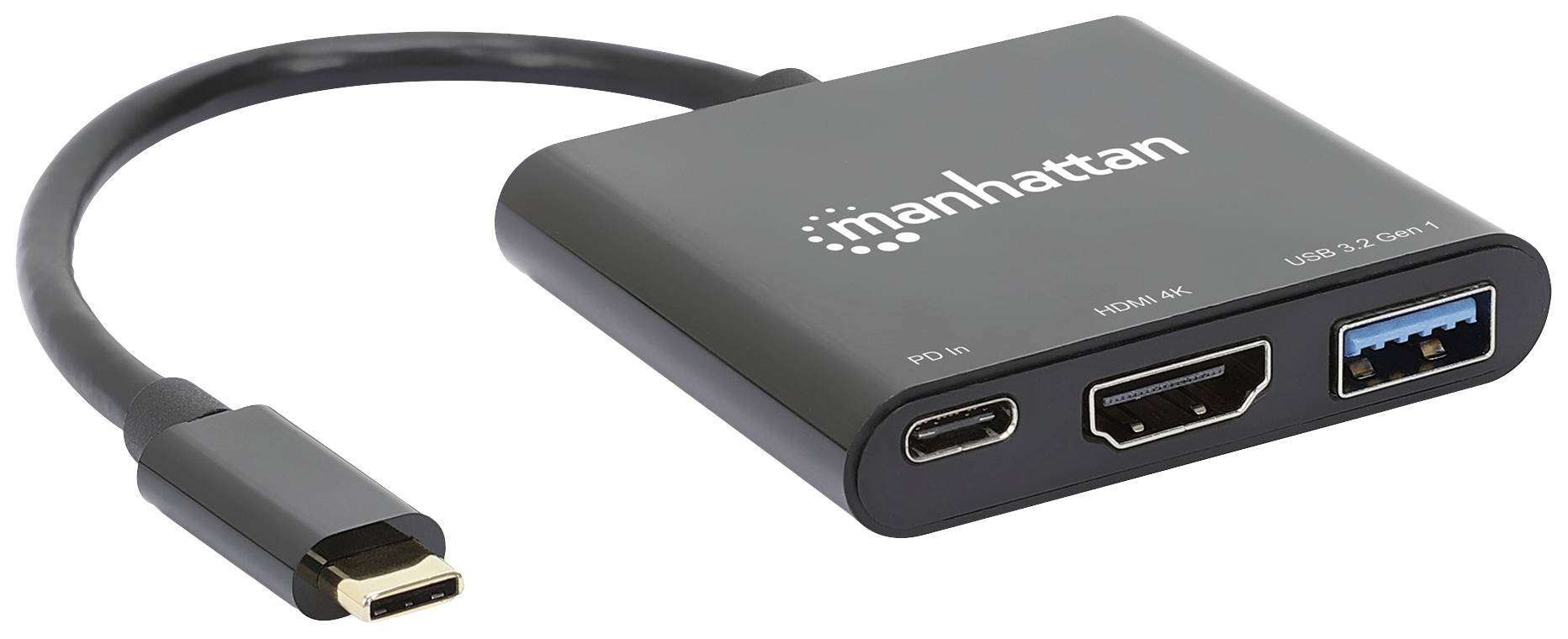 MANHATTAN USB-C 3-in-1 Dockingstation HDMI USB-A USB-C PD