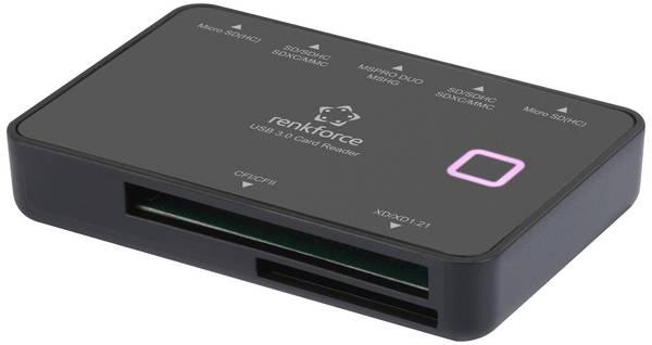 Renkforce  Externer Speicherkartenleser  Micro-USB B (USB 3.2 Gen 1) Schwarz
