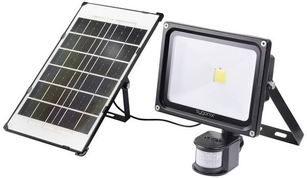 Sygonix SY-5461110 Solar-Spot mit Bewegungsmelder 30 W Leuchtfarben: Neutralweiß