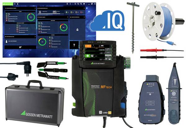 Gossen Metrawatt PROFiTEST MF TECH Meister-Set VDE-Prüfgeräte-Set, Installationstester-Set kalibriert (DAkkS-akkreditiertes Labor) VDE-Norm 0100, 0100-600, 0105, 0411, 0413