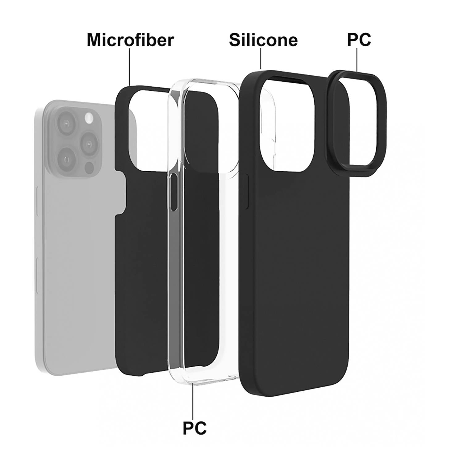 4Smarts Liquid Cupertino UltiMag Backcover Apple iPhone 14 Schwarz Induktives Laden 452064-2