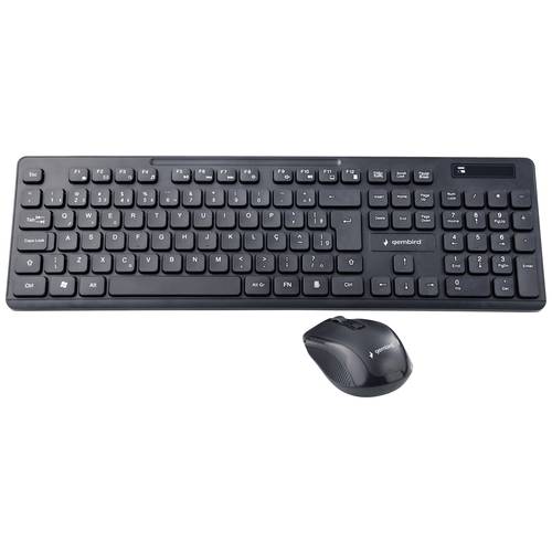 Gembird Funk Tastatur, Maus-Set Deutsch, QWERTZ Schwarz