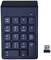 Kabelloses Numerik-Tastenfeld neben einem USB-Empfänger. Tasten von 0-9, sowie Funktionstasten für einfache numerische Eingaben.