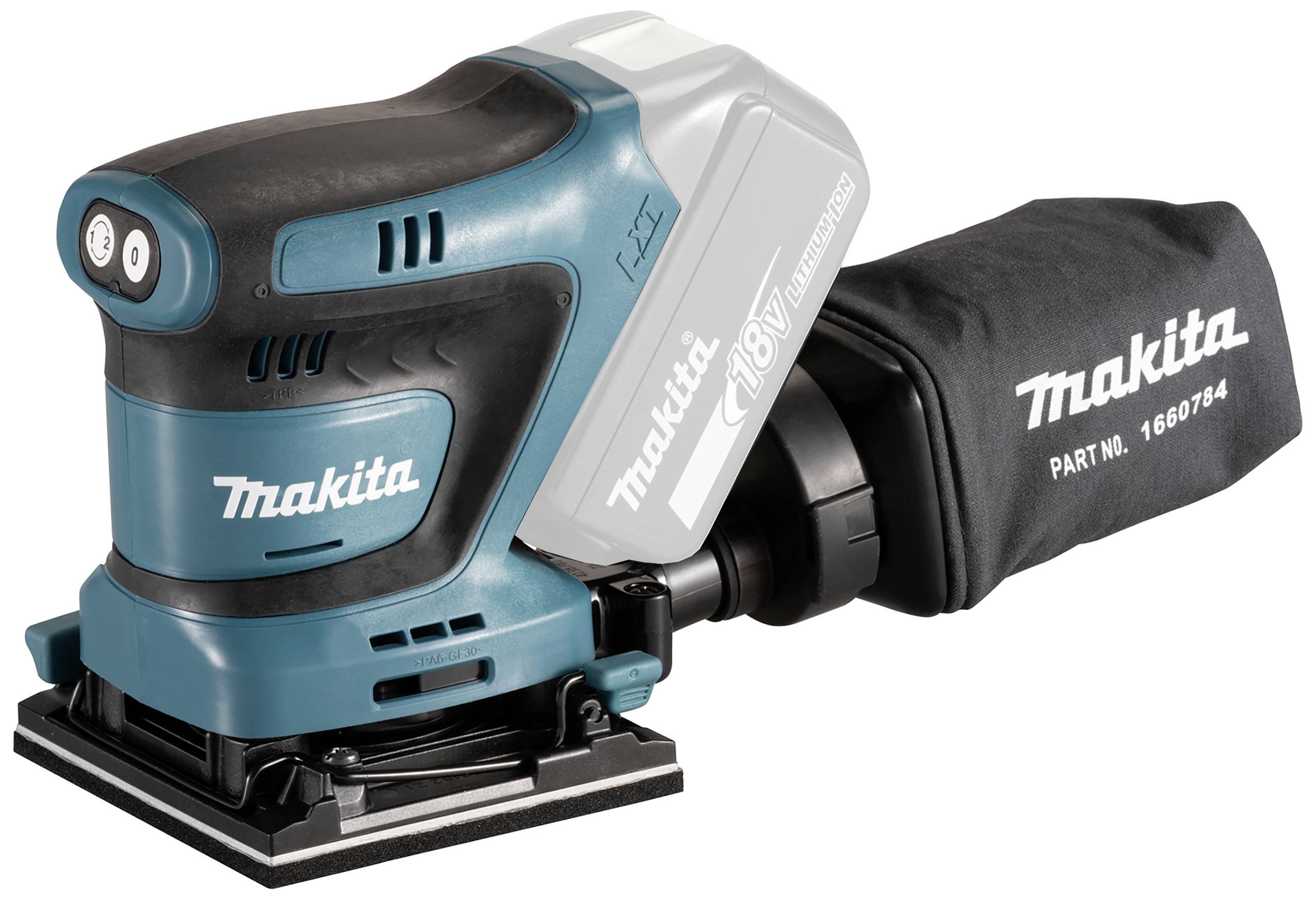 Makita DBO480Z DBO480Z Slipmaskin batteridriven exkl. batteri/laddare 18 V 102 x 112 mm