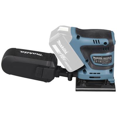Akku-Schleifmaschine von Makita in Blau und Schwarz, Modellnummer DB0480.