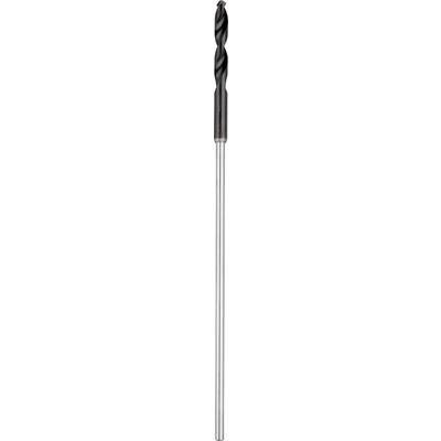 Ein Metallbohrer mit spiralförmiger Spitze und langem Schaft, geeignet für präzises Bohren in Metallen oder anderen harten Materialien.