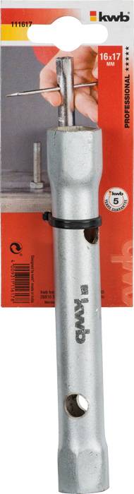 Ein Metalldübelset von KWB, geeignet für Schrauben der Größe 16x17mm, ideal zum sicheren Befestigen von Objekten an der Wand.