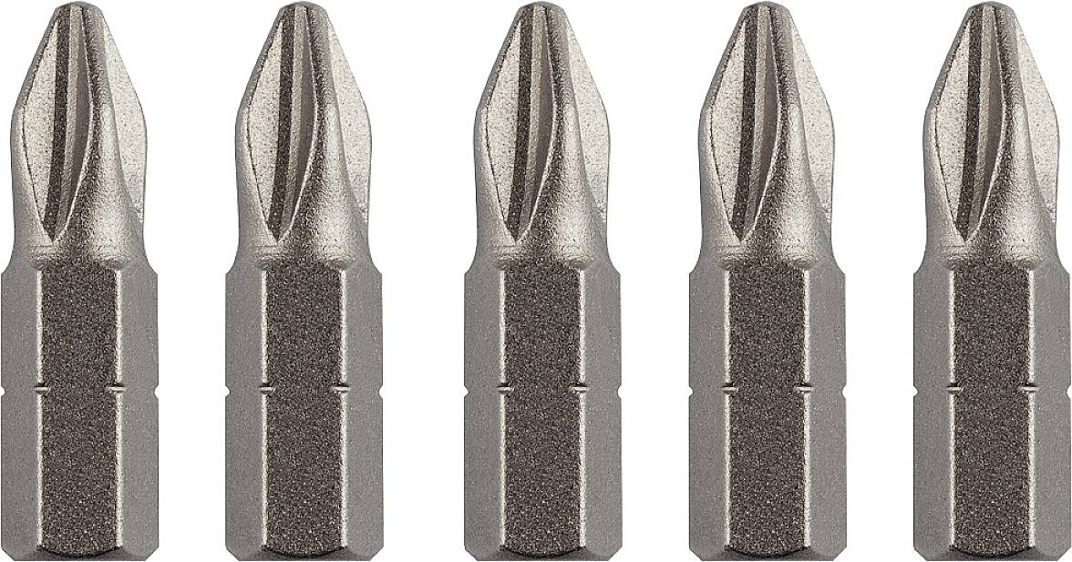 kwb 120003 Kreuzschlitz-Bit Chrom-Vanadium Stahl 5 St.