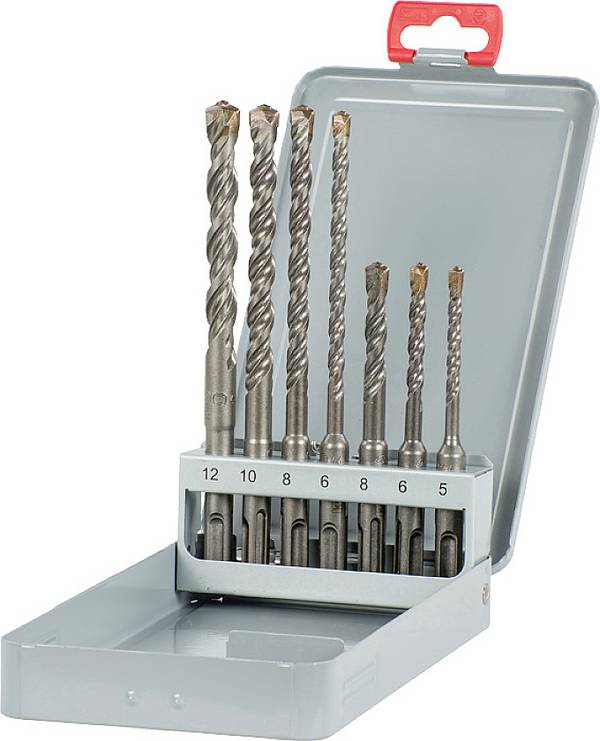 kwb  240730 Vergütungsstahl Hammerbohrer-Set 7teilig 5 mm, 6 mm, 8 mm, 6 mm, 8 mm, 10 mm, 12 mm  SDS-Plus 1 St.