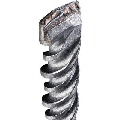 Eine Nahaufnahme eines metallischen Bohrkopfes mit spiralförmigem Design und scharfer Spitze, verwendet für präzises Bohren in festen Materialien.