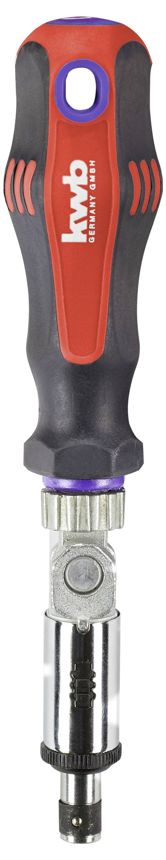 Schraubendreher mit ergonomischem Griff und verstellbarem Kopf.