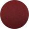 Ein rotes Schleifpapier in runder Form. Es wird für Schleifarbeiten auf Holz oder Metall verwendet.