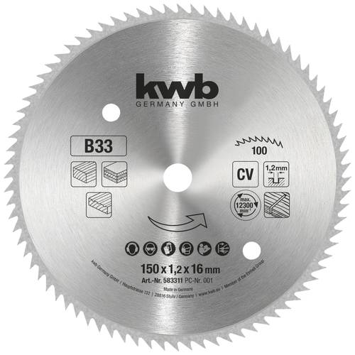 kwb 583311 Kreissägeblatt 150 x 16 mm 1 St.