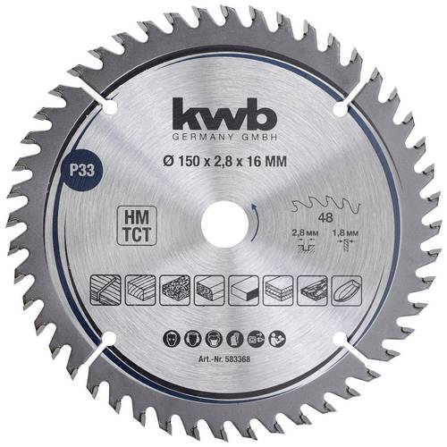 kwb 583368 Kreissägeblatt 150 x 16 mm 1 St.