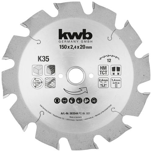 kwb 583544 Kreissägeblatt 150 x 20 mm 1 St.