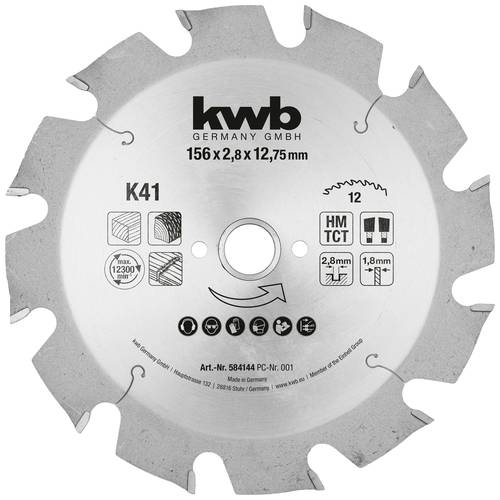kwb 584144 Kreissägeblatt 156 x 12.75 mm 1 St.