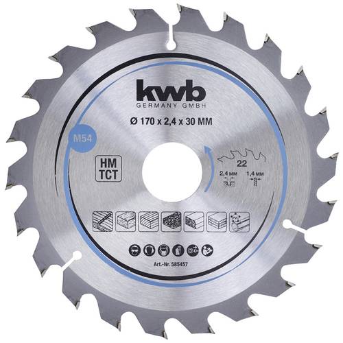 kwb 585457 Kreissägeblatt 170 x 30 mm 1 St.