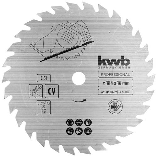 kwb 586122 Kreissägeblatt 184 x 16 mm 1 St.