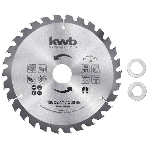 kwb 586959 Kreissägeblatt 190 x 30, 20, 16 mm, mm, mm 1 St.