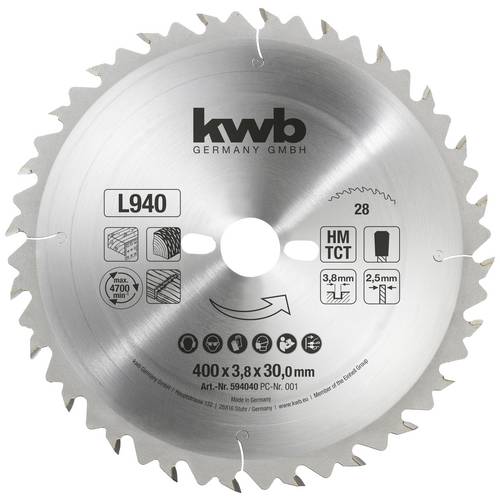 Thumbnail - kwb 594040 Kreissägeblatt 400 x 30 mm 1 St.