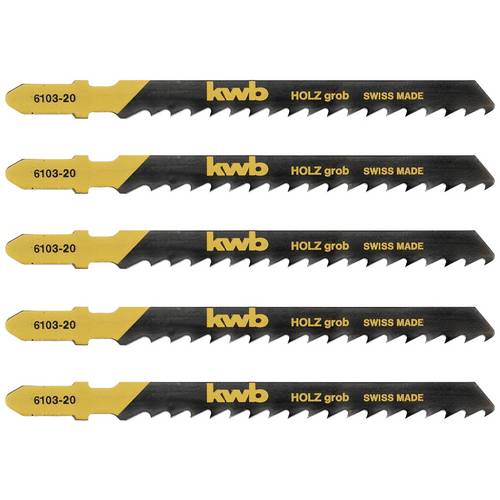 kwb 610325 Stichsägeblätter, Holzbearbeitung, spezieller Einstichzahn, HCS, 5 x grob 5 St.