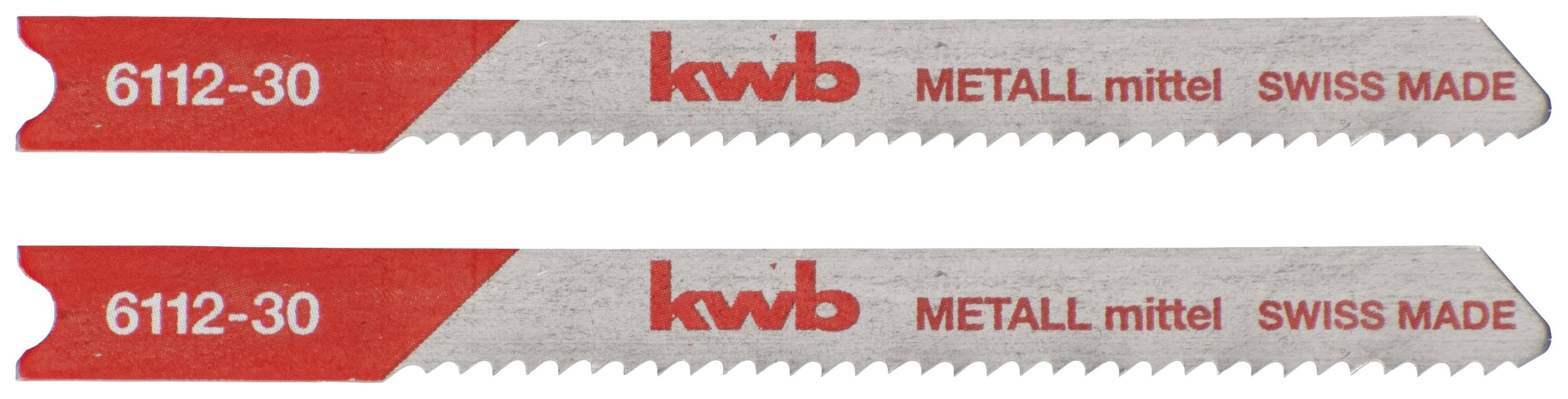 kwb 611230 Stichsägeblätter, Metallbearbeitung, HSS, 2 x mittel 2 St.
